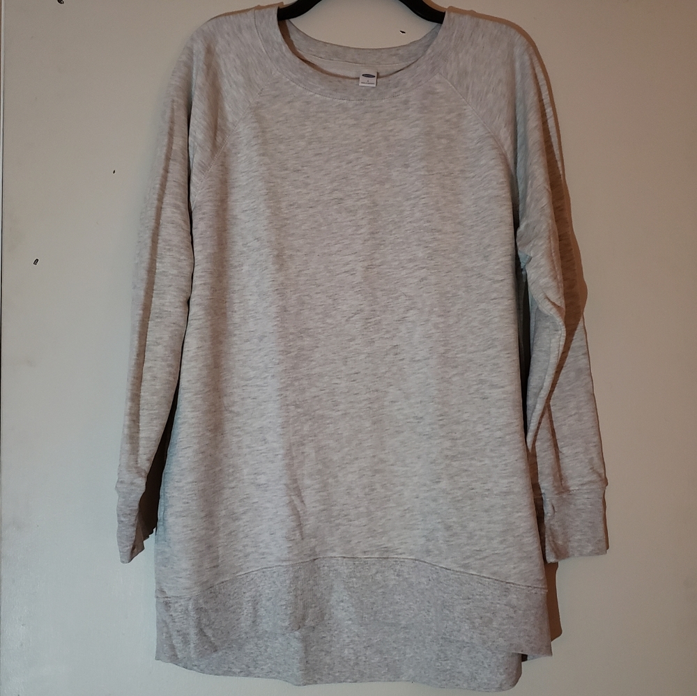 Oversized Long Crewneck Sweatshirt